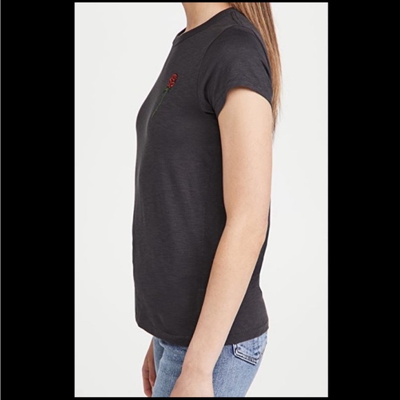Rag & Bone Rose Script Jersey Tee - Picture 4 of 12